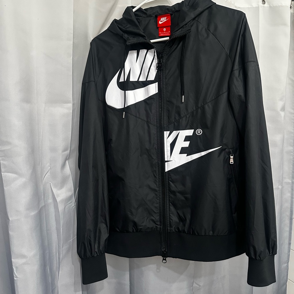 Nike Black and White Windbreaker Jacket